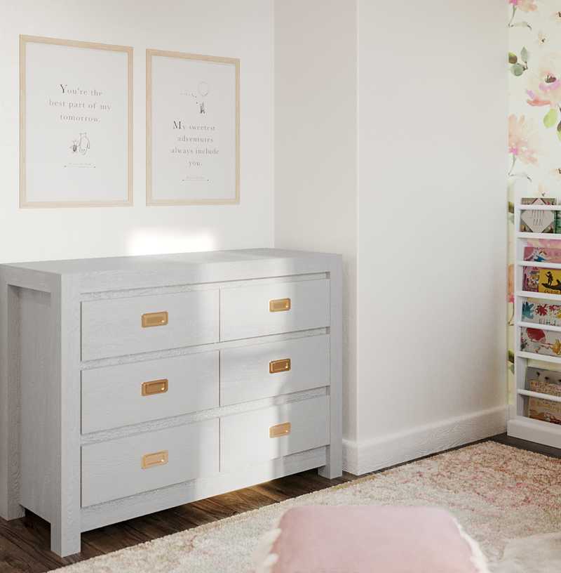 Bohemian, Glam, Farmhouse Nursery Design by Havenly Interior Designer Melissa
